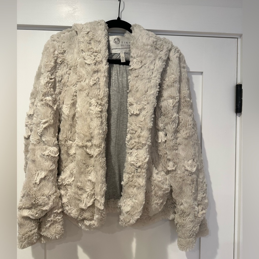 Anthropologie Heavy Faux Fur Coat